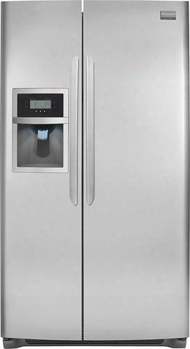 Gallery Dgus2645lf 36" 26 Cu. Ft. Freestanding Side-by-side Refrigerator With 3 Glass Spillsafe Shelves 6-button Water/ice Dispenser Humidity Controlled