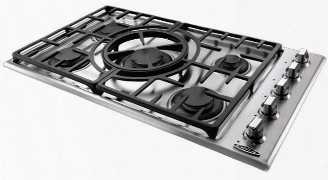 Maestro Series Mct365gsl 36" Sealed Burner Liquid Propane Cooktop With 5 Sealed Bjrners Indicator Lights Reversible Central Wok Grate And Electronic