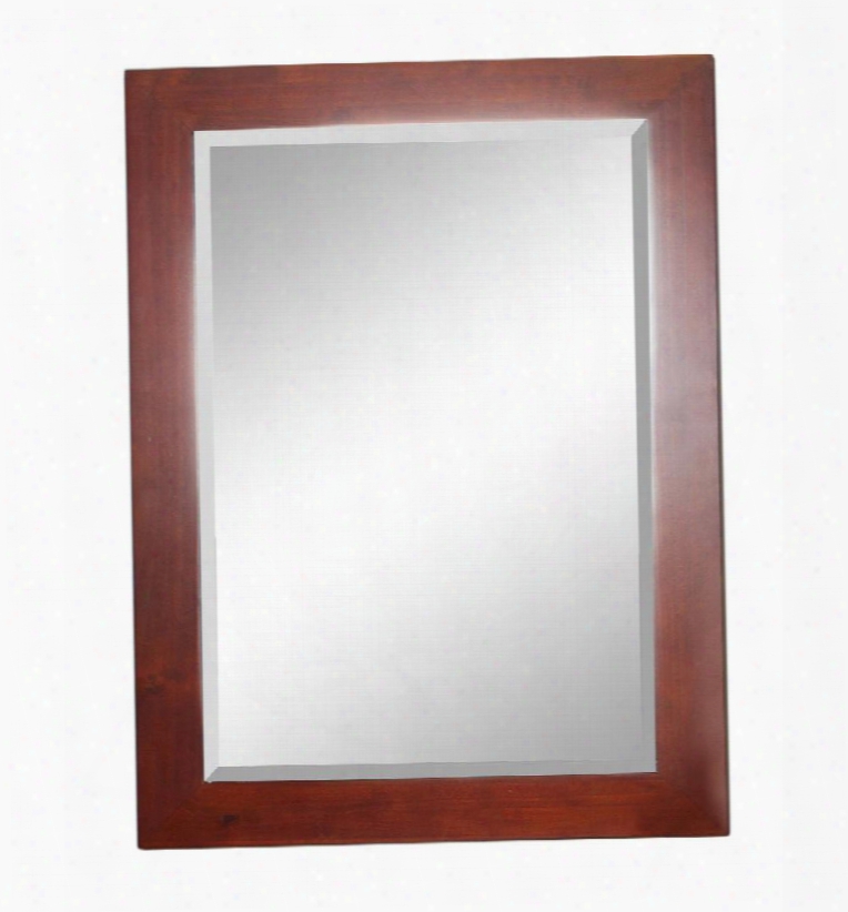 Metro Collection 385-2200 29" X 39" Large Vanity Mirror With Beveled Glassa Nd Multi-step Water Resistant Sherwin Williams Finish In Brown