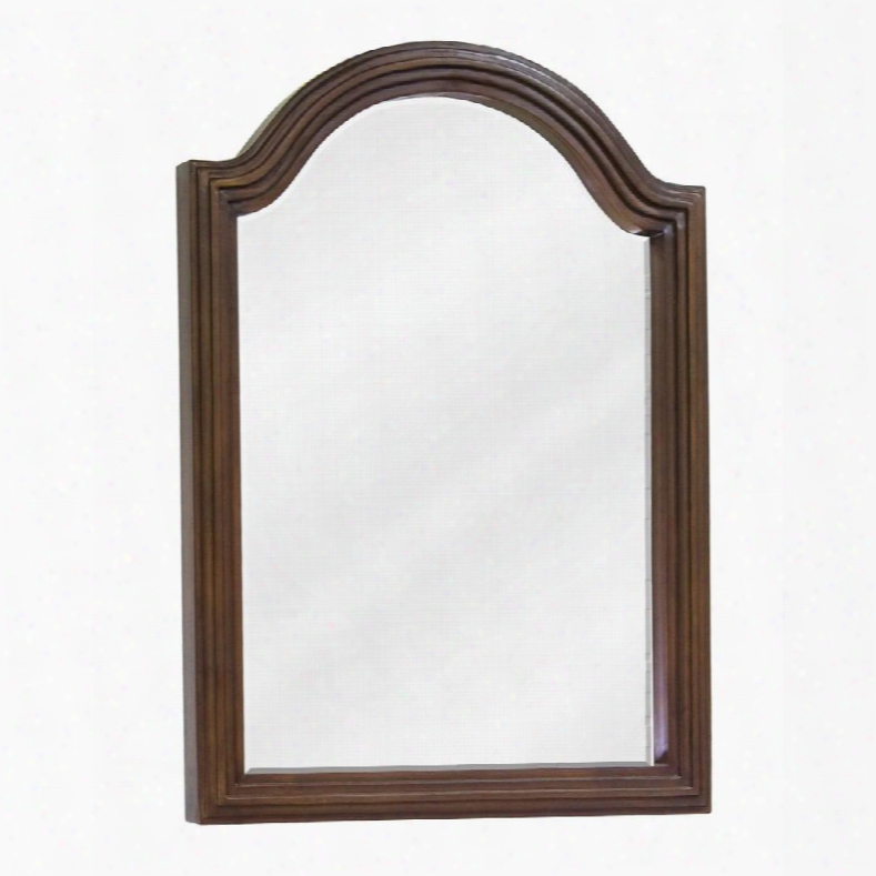 Mir029d-60 Bath Elements 22" X 30" Walnut Compton Reed-frame Mirror With Beveled