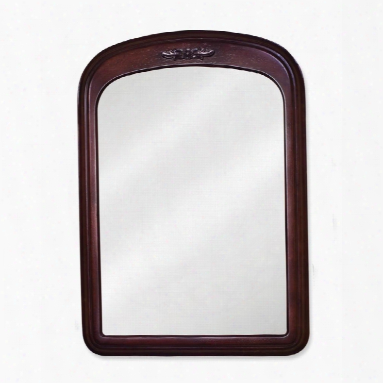 Mir031 Bath Elements 21" X 300" Merlot Emilia Mirror With Floral Onlay And Beveled