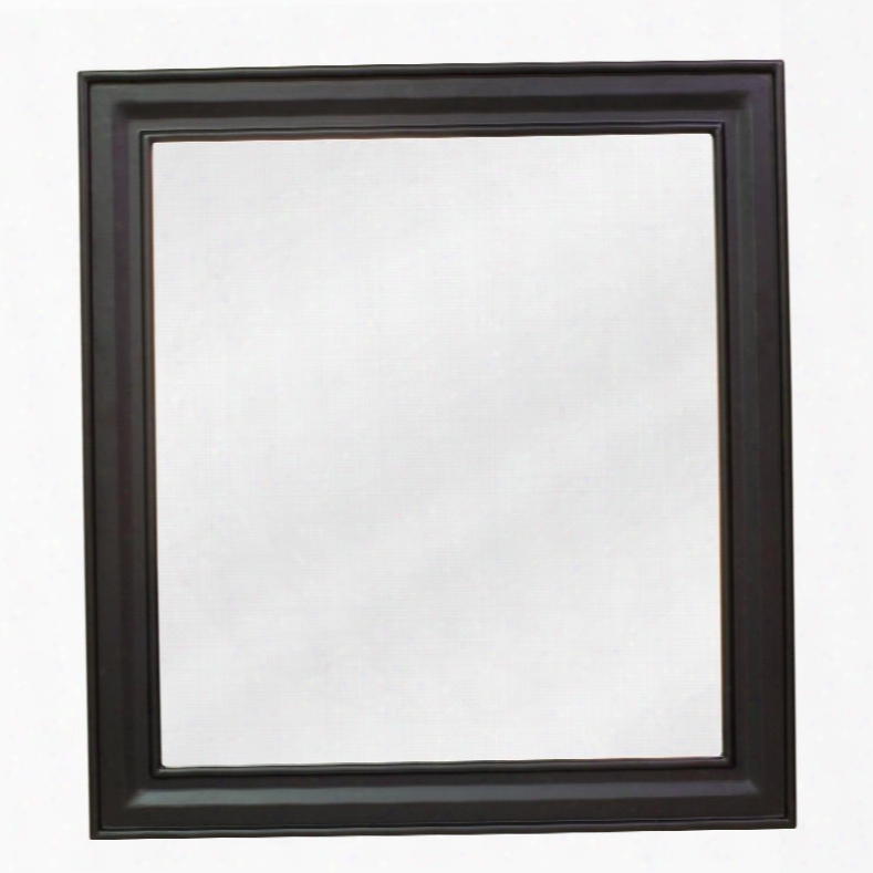 Mir049 Bath Elements 22" X 24" Black Jensen Mirror With Beveled