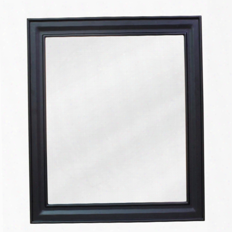 Mir057 Bath Elements 20" X 24" Black Douglas Mirror With Beveled