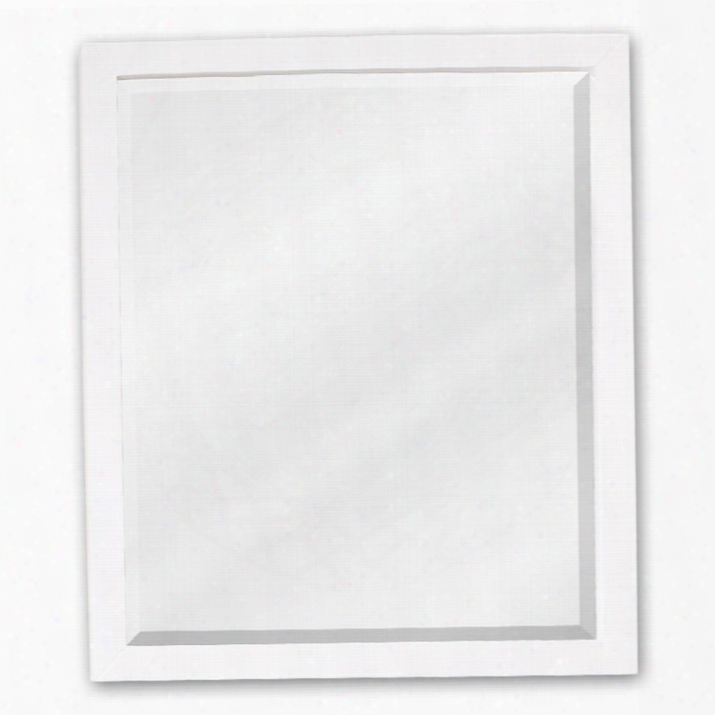 Mir066 Bath Elements 24" X 28" White Adler Mirror With Beveled