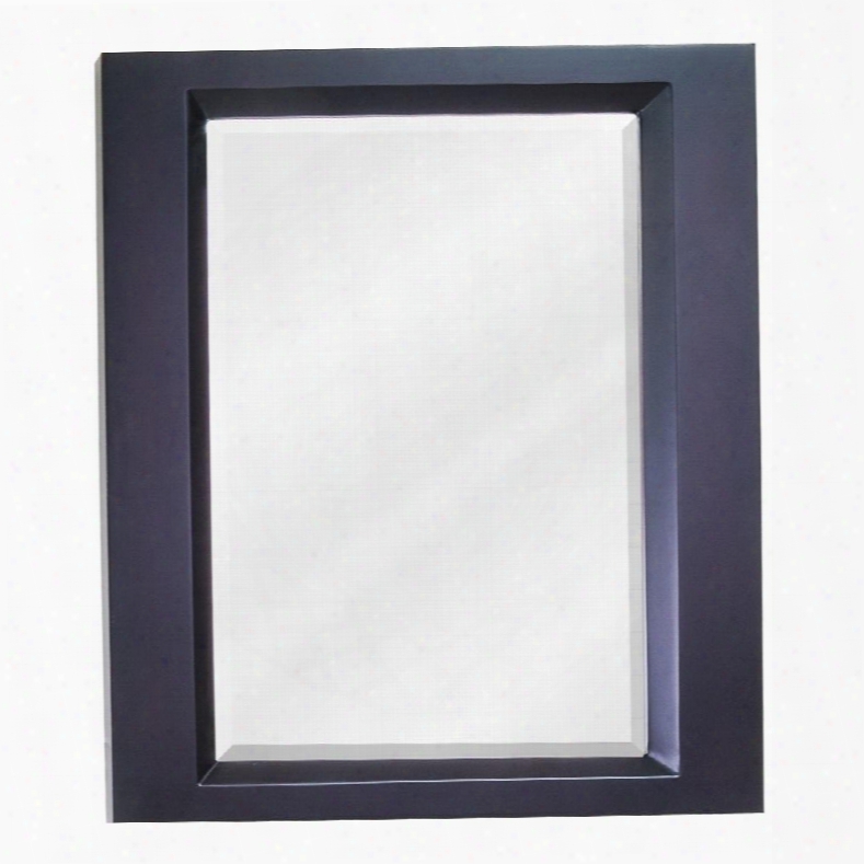 Mir068 Bath Elements 23" X 28" Espresso Dalton Mirror With Beveled