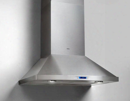 Pilato Epl630ss 30" ; Wall Mount Chimney Hood 600 Cfm Internal Blower Touch Controls With Lcd Display 2 Halogen Lamps And 8" Roud Duct Transition In