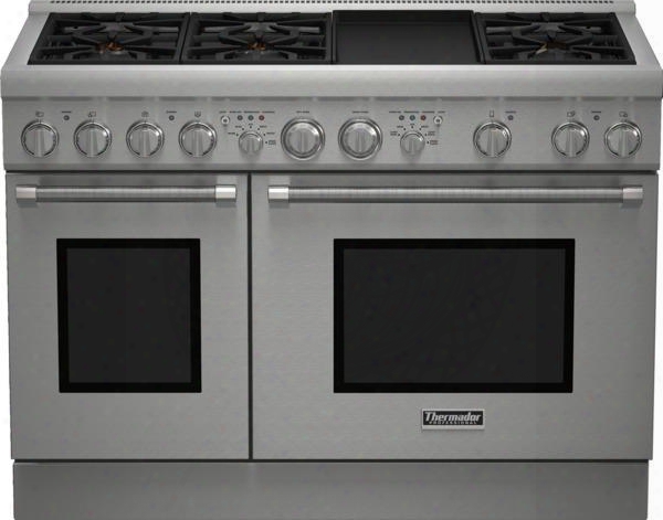 Prd486gdhu 48" Star K Rated Pro Harmony Professional Series Freestanding Dual-fuel Range With 6 Patented Star Sealed Burners 6.6 Cu. Ft. Total Oven Capacity