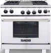 ARR-364GD-L 36" Heritage Series Liquid Propane Range with 6 cu. ft. Oven Capacity 4 Sealed Burners 11" Griddle and Innovection System in Stainless