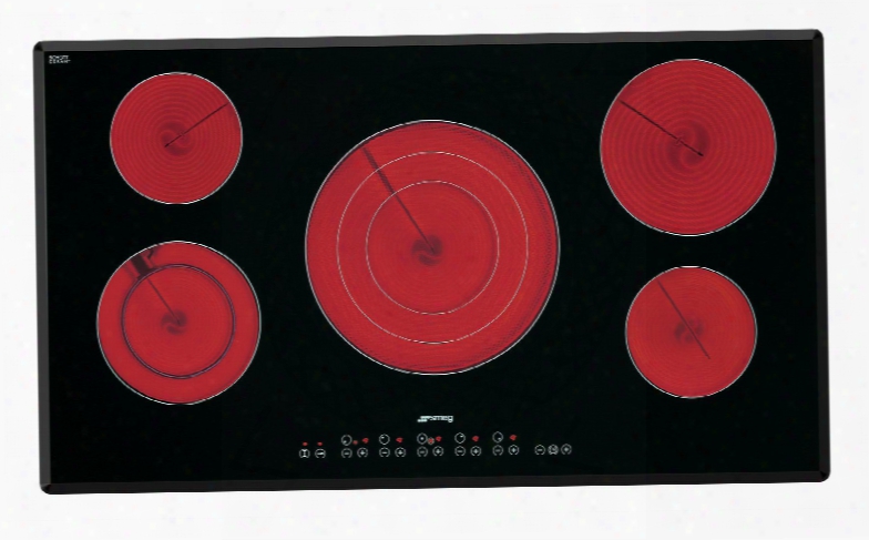 S2591tcu 36" Smoothtop Electric Cooktop With 5 High-light Radiant Elements Including A Triple Element 9 Power Levels Automatic Safety Cut-out And Angled-edge