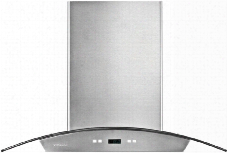 Sv218di36 36" Island Range Hood With 900 Cfm Airflow Touch Sensitive Led Control Panel 30 Hour Cleaning Reminder Delayed Power Auto Shut Off And 6" Round