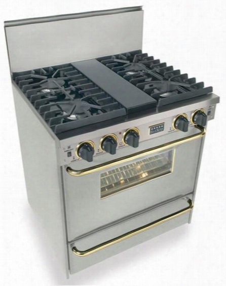 Tpn-281-7bsw 30" Freestanding Gas-liquid Propane Range With 4 Sealed Ultra High-low Burners 3.69 Cu. Ft. Convection Oven Manual Clean Broiler Drawer 120