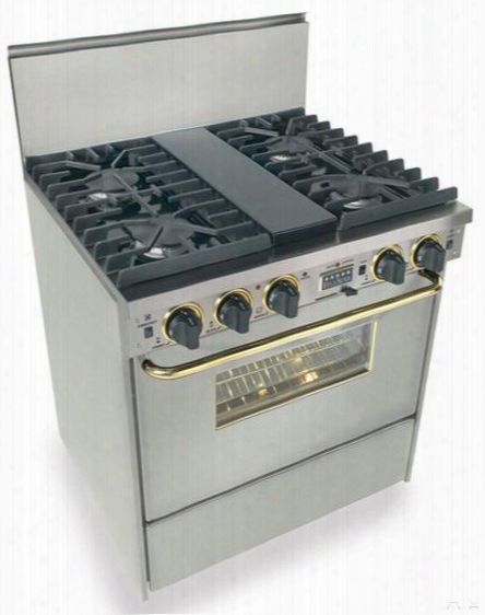 Tpn-287-bsw 30" Freestanding Dual Fuel-liquid Propane Range With 4 Sealed Ultra High-low Burners 3.69 Cu. Ft. Convection Oven Self-cleaning 240/208 Volts