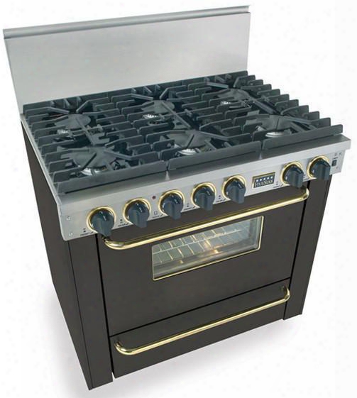 Tpn-311- 7sw 36" Freestanding Gas-liquid Propane Range With 6 Sealed Ultra High-low Burners 3.69 Cu. Ft. Manual Clean Oven Broiler Drawer 120 Volts 5 Amps