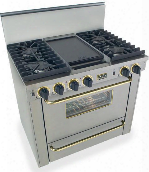 Tpn-331-7bsw 36" Freestanding Gas-liquid Propane Range By The Side Of 4 Sealed Ultra High-low Burners 3.69 Cu. Ft. Covection Oven Broiker Drawer Double Sided