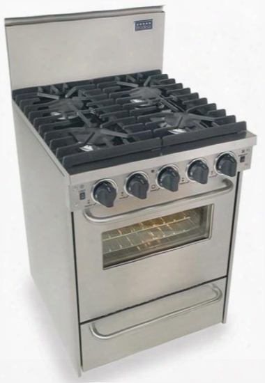 Tpn-491-7bw 24" Freestanding Gas-liquid Propane Range With 4 Sealed Ultra High-low Burners 2.92 Cu. Ft. Convection Oven Manual Clean Broiler Drawer 120