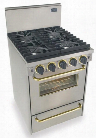 Ttn-491-7bsw 24" Freestanding Gas-natural Gas Range With 4 Sealed Ultra High-low Burners 2.92 Cu. Ft. Convection Oven Manual Clean Broiler Drawer 120 Volts