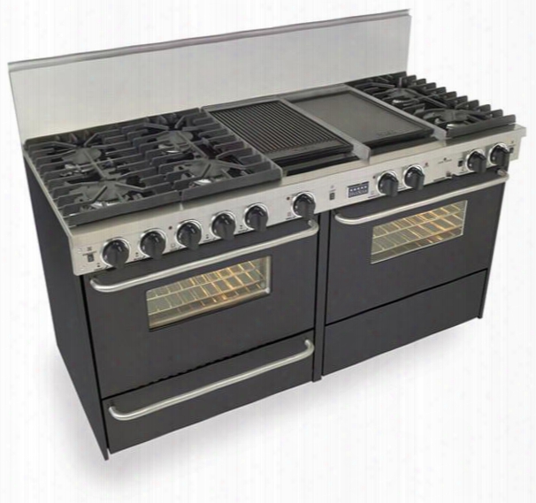 Ttn-637-7w 60" Rfeestanding Dual Fuel-natural Gas Range With 6 Sealed Ultra High-low Burners Two 3.69 Cu . Ft. Convection Oven Self-cleaning 240/208 Volts