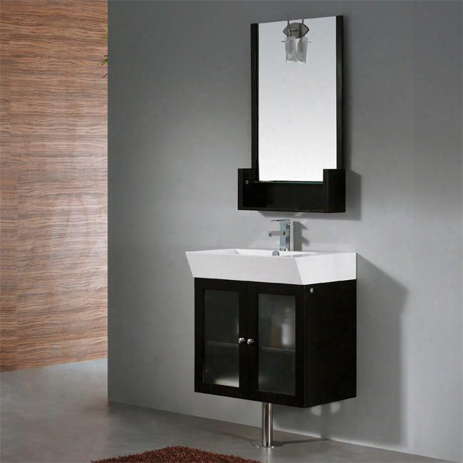 Vg09004104k 25" Single Bathroom Vanity With Mirrors Lighting System And Shelf: