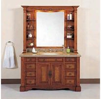 Wf6462/dc 48" Vanity With Granite Top Burled Wood In