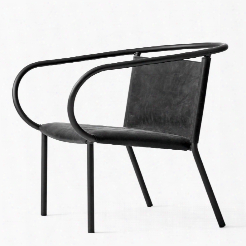 Afteroom Lounge Chair In Black Dunes Leather Design By Menu