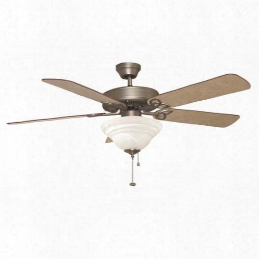 Bala Quick Connect Ceiling Fan With Light, 52, Ash And Mahogany Blades, Nickel Finish 104827