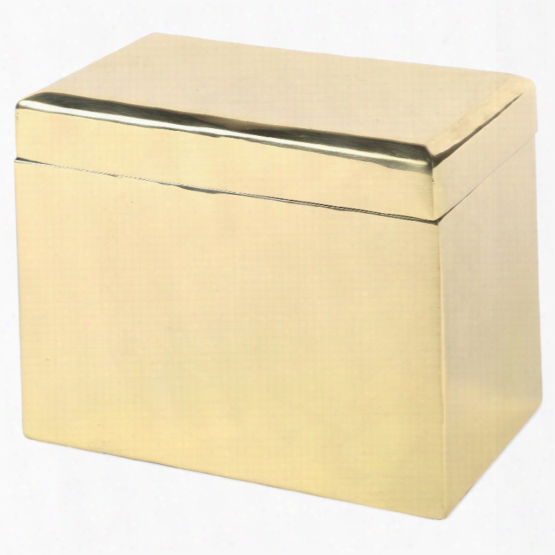 Beveled Keepsake Box In Solid Brass Design By Sir/madam
