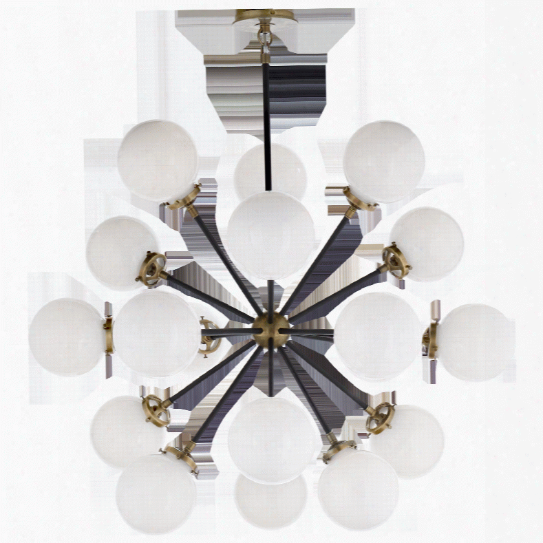Bistro Medium Round Chandelier In Various Finishes W/ Glass D Esign By Ian K. Fowler