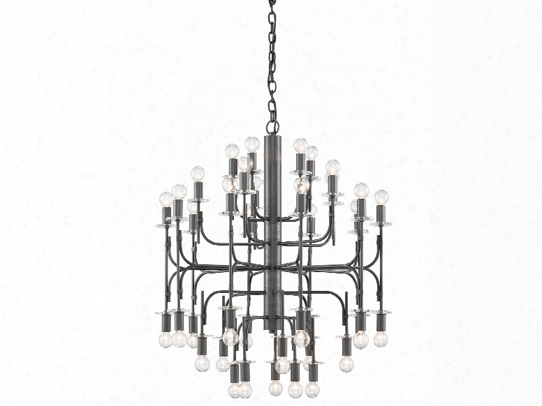 Brianza Chandelier In Matte Black Design By Currey & Company