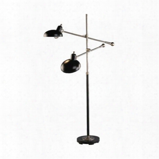 Bruno Collection Adjustable Double-arm Pharmacy Floor Lamp Design By Robert Abbey