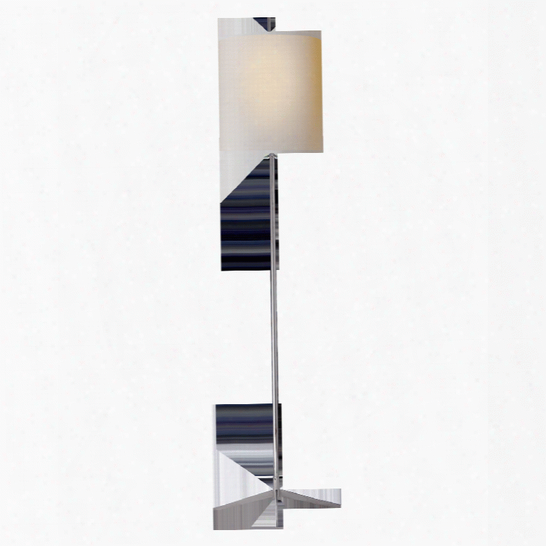 Caron Floor Lamp In Various Finishes W/ Natural Paper Shade Design By Thomas Ob'rien