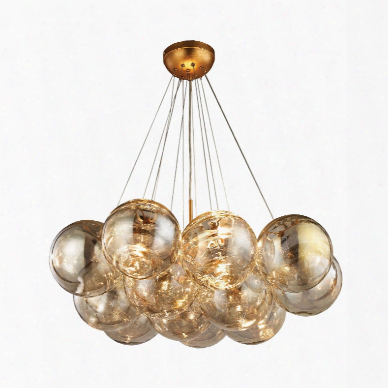Cielo 3 Light Chandelier In Antique Gold Leaf Design By Bd Fine