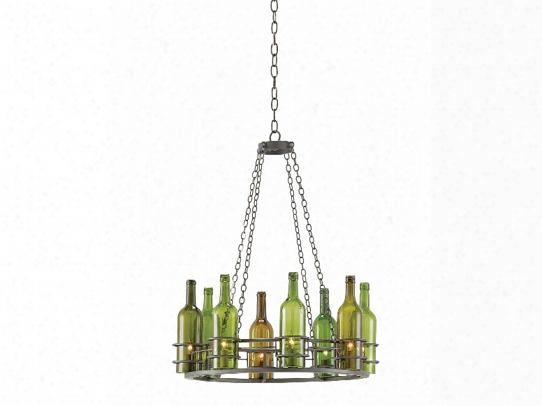 Cin Cin Chandelier In Hiroshi Grey Design By Currey & Company