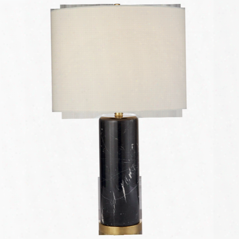 Cliff Table Lamp In Various Finishes W/ Linen Shade Design By Aeerin