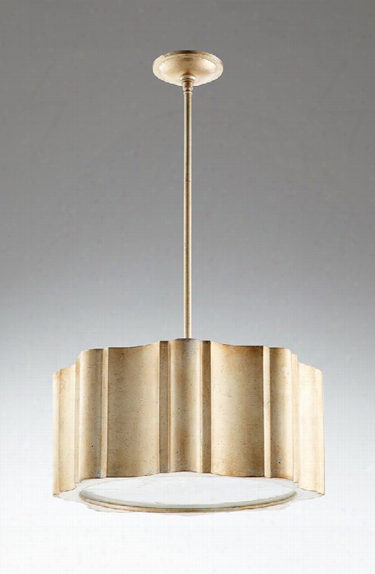 Cloud Nine Aged Silver Leaf Pendant Lamp Design By Cyan Design