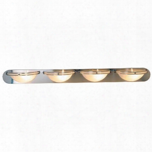 Contemporary Vanity Fixture With Four 13 Watt Gu24 Type Fluorescent Lamps, 48 In., Brushed Nickel 617619