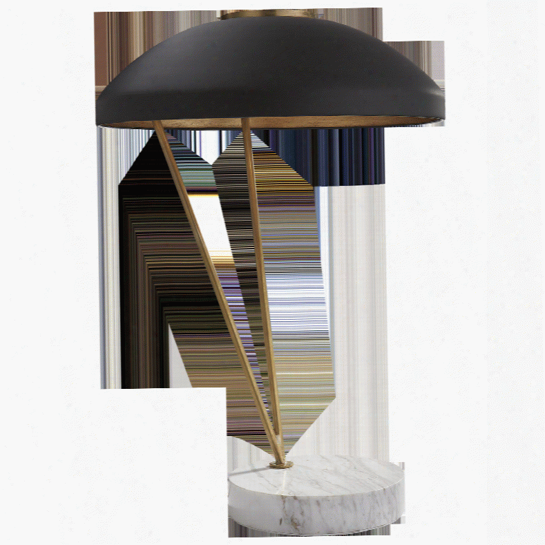Coquette Table Lamp In Various Finishes W/ Black Shade Design By Kelly Wearstler