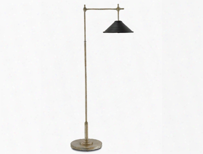 Dao Floor Lamp In Silver Granello Design By Currey & Company