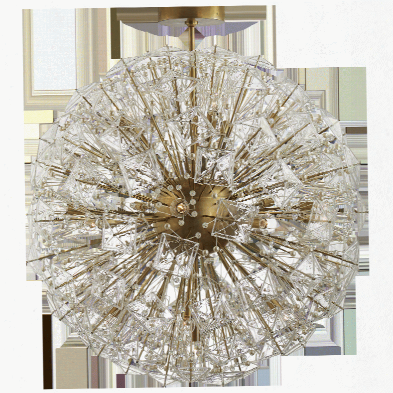 Dickinson Grande Chandelier In Soft Brass W/ Clear Glass & Cream Pearls Design By Kate Spade