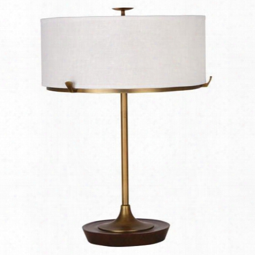 Edwin Collection Table Lamp In Aged Brass Design By Robert Abbey