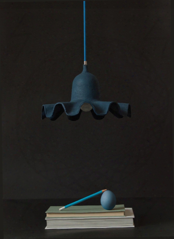 Egg Of Columbus Suspended Carton Lamp In Light Blue Design By Seletti