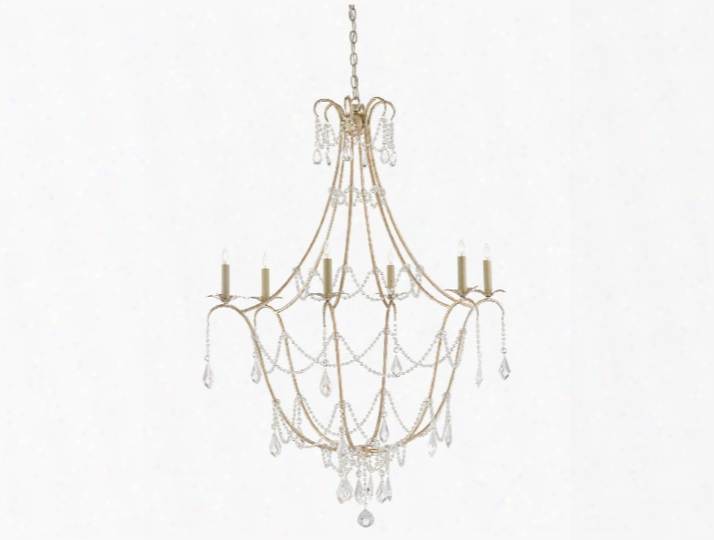 Elizabeth Chandelier In Silver Granello Design By Currey & Company