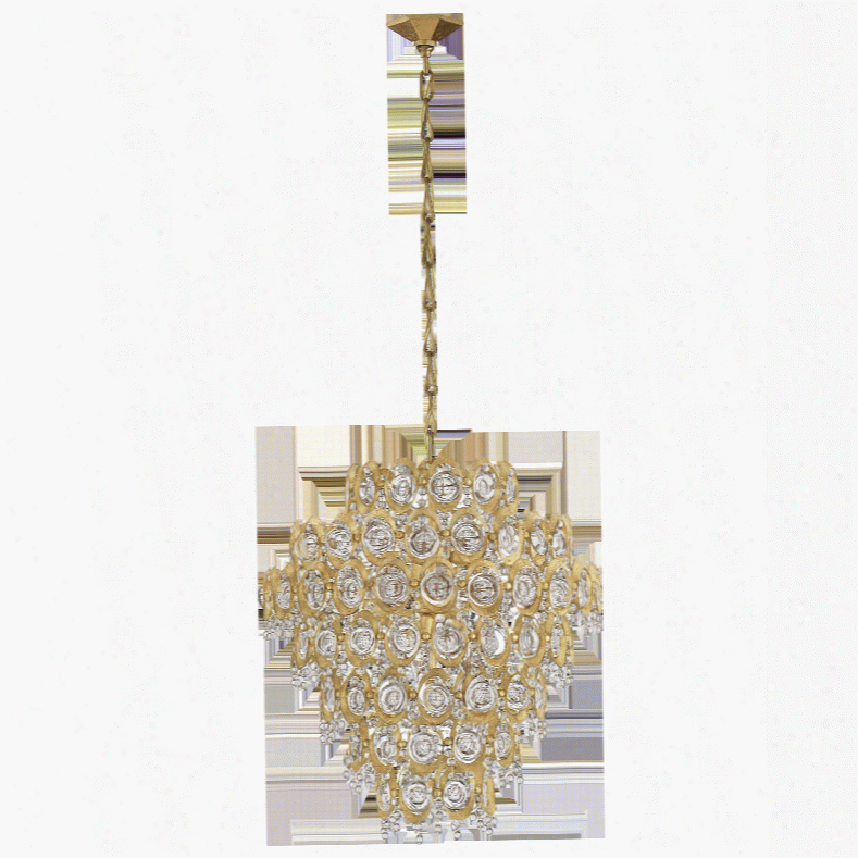 Emile Large Chandelier In Gild W/ Crystal Design By Aerin