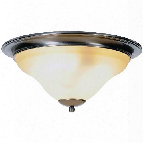 Monument 617202 Sanibel Lightkng Collection, 1 Light Flush Mount, Brushed Nickel 617202