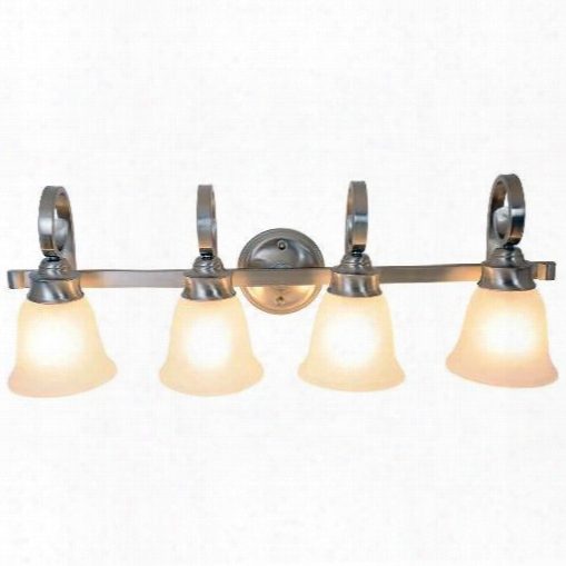 Monument 617205 Sanibel Lighting Collection, 4 Light Vanity, Brushed Nickel 617205