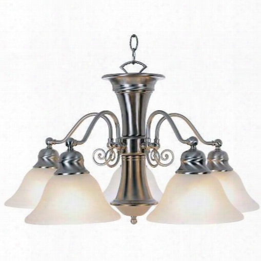 Monument 617206 Wellington Lighting Collection, 5 Light Chandelier, Brushed Nickel 617206