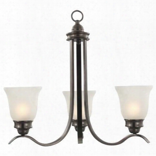 Monument 617222 Sanibel Lighting Collection, 3 Light Chandelier, Oil Rubbed Bronze 617222