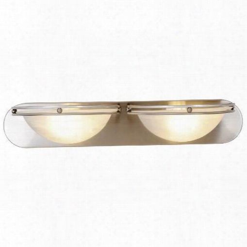 Monument 617617 Contemporary Fluorescent Lighting Collection, Bath Vanity 2-light, Brushed Nickel 617617