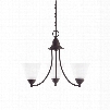 Sea Gull Lighting 31575-782 3-Light Chandelier Glass Heirloom Bronze Finish