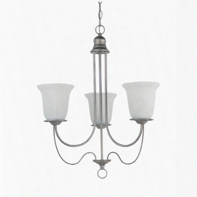 Sea Gull Lighting 31291-57 Plymouth 3-light Chandelier Weathered Pewter Finish