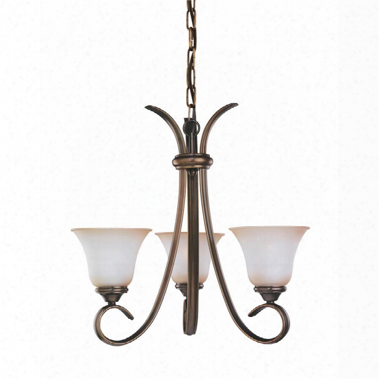 Sea Gull Lighting 31360-829 3-light Rialto Chandelier Glass Russet Bronze Finish